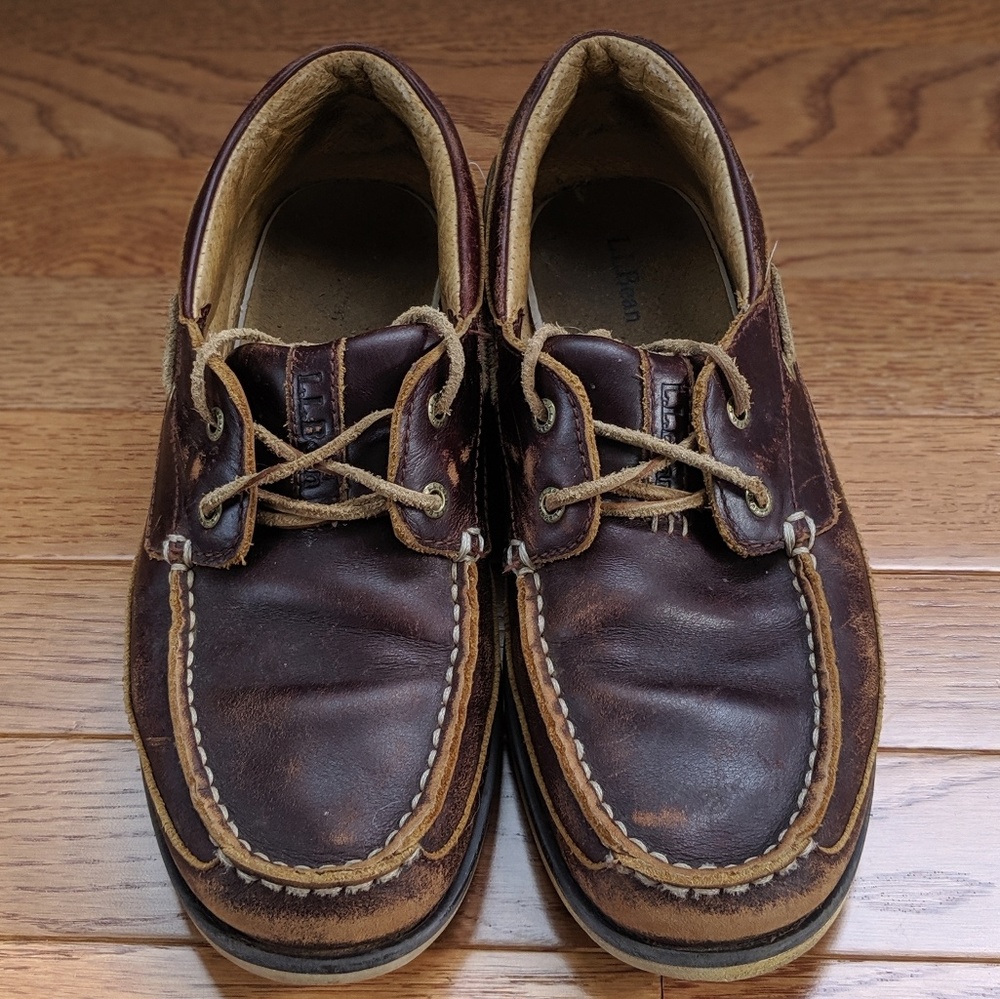 Worn LL Bean Loafer Boat Shoes 9